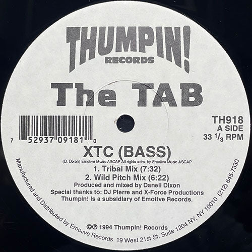 TAB // XTC (BASS) (2VER) / I NEED YA (2VER)