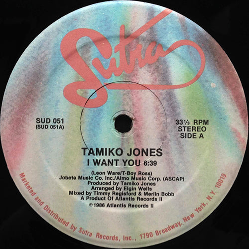 TAMIKO JONES // I WANT YOU (6:39) / TAMIKO'S GROOVE (INST) (7:00)