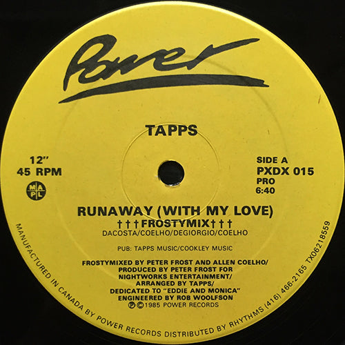 TAPPS // RUNAWAY (WITH MY LOVE) (6:40) / INST (6:15)