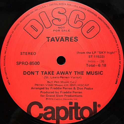 TAVARES // DON'T TAKE AWAY THE MUSIC (6:18) – next records japan