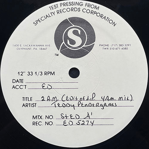 TEDDY PENDERGRASS // 2 A.M. (4VER)