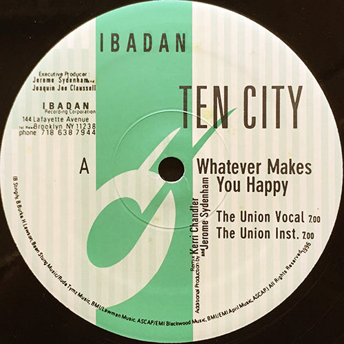 TEN CITY // WHATEVER MAKES YOU HAPPY (KERRI CHANDLER REMIX)  (4VER)