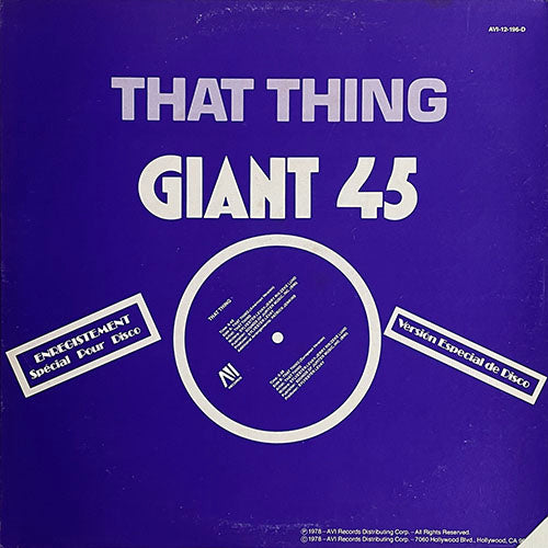 THAT THING // THAT THING (AMERICAN VERSION) (6:40) / (EUROPEAN VERSION) (6:38)