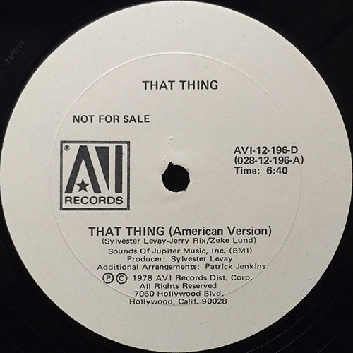 THAT THING // THAT THING (AMERICAN VERSION) (6:40) / (EUROPEAN VERSION) (6:38)