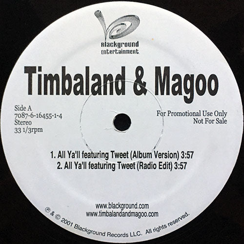 TIMBALAND & MAGOO feat. TWEET // ALL YA'LL (4VER)