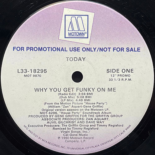 TODAY // WHY YOU GET FUNKY ON ME (5VER)