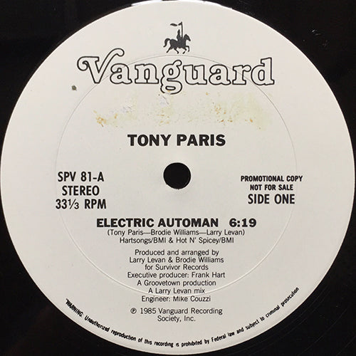 TONY PARIS // ELECTRIC AUTOMAN (6:19) / DUB (6:52) / EDIT (3:45)