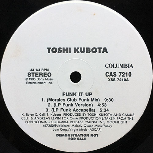 TOSHI KUBOTA // FUNK IT UP (6VER)