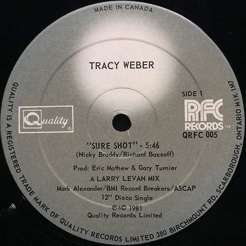 TRACY WEBER // SURE SHOT (7:18/5:46)