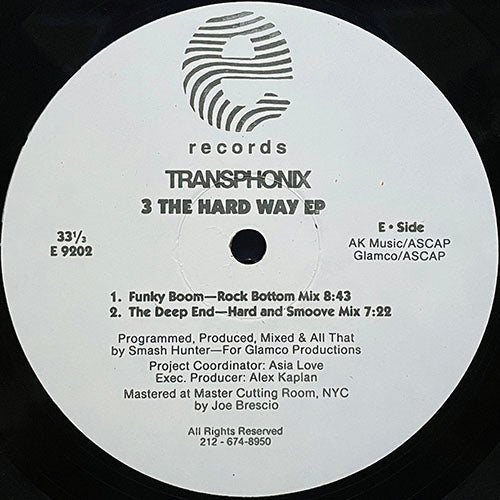 TRANSPHONIX // 3 THE HARD WAY (EP) inc. GET IT UP (LIKE A SEX MACHINE) (2VER) / FUNKY BOOM / THE DEEP END