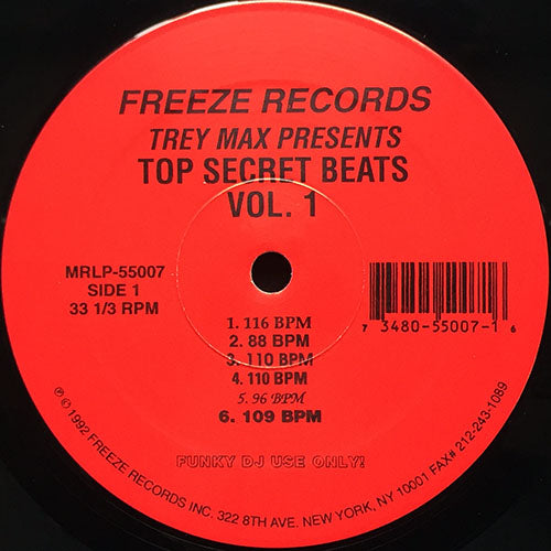 TREY MAX presents // TOP SECRET BEATS VOLUME 1 (12 TRACKS)