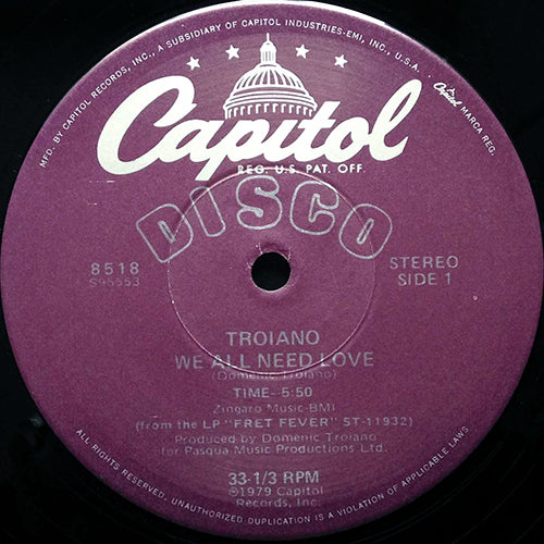 TROIANO // WE ALL NEED LOVE (5:50) / AMBUSH (3:45)