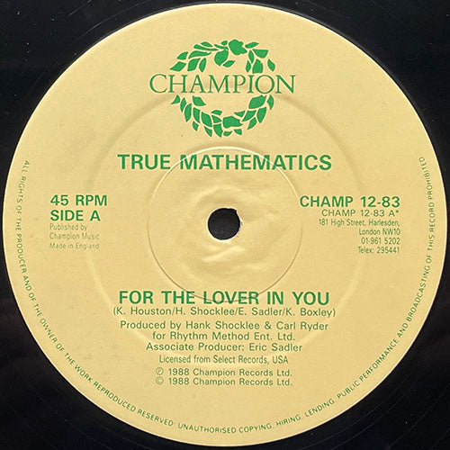 TRUE MATHEMATICS // FOR THE LOVER IN YOU (3VER)