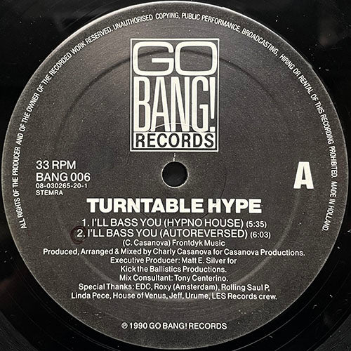 TURNTABLE HYPE // I'LL BASS YOU (2VER) / TURNTABLE HYPE (2VER)