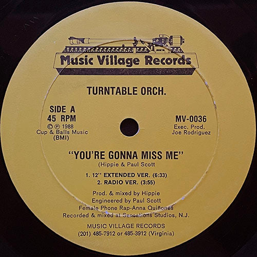 TURNTABLE ORCHESTRA // YOU'RE GONNA MISS ME (4VER)