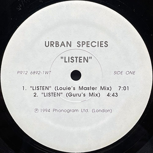 URBAN SPECIES feat. MC SOLAAR // LISTEN (LOUIE'S MASTER MIX) / (GURU'S MIX) / (KENNY DOPE HORN MIX) / (LOWDOWN MIX)