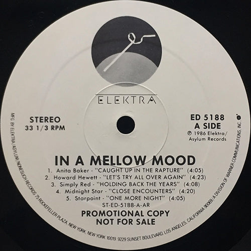 IN A MELLOW MOOD (EP) inc. CAUGHT UP IN THE RAPTURE / LET'S TRY ALL OVER AGAIN / HOLDING BACK THE YEARS / CLOSE ENCOUNTERS / ONE MORE NIGHT / GOOD COMBINATION / GOOD FRIEND / AS WE LAY / MINUTES AWAY / STEP OUT ON THE STREET