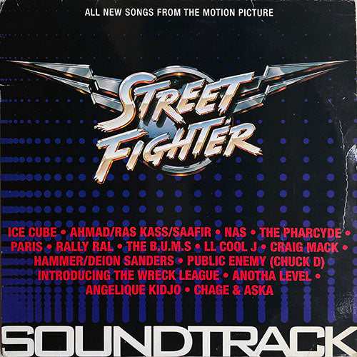 V.A. (ICE CUBE / AHMAD, RAS KASS, SAAFIR / NAS / PHARCYDE / PARIS / LL COOL J / CRAIG MACK / PUBLIC ENEMY / ANOTHA LEVEL / ANGELIQUE KIDJO / CHAGE & ASKA etc) // STREET FIGHTER (O.S.T.) (LP) inc. STRAIGHT TO MY FEET / ONE ON ONE / PANDEMONIUM etc