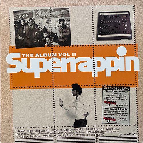 V.A. (THRUST / BIZ MARKIE / INFAMOUS MC / FAT JON / PETE ROCK & GRAND AGENT / J-LIVE / MR LIF / K-OTIX etc) // SUPERRAPPIN' THE ALBUM VOL II (LP) inc. / SPREAD LOVE / DO THAT DANCE / HOW YOU LOVE THAT / LAST CALL PT.2 / I DON'T KNOW EITHER etc