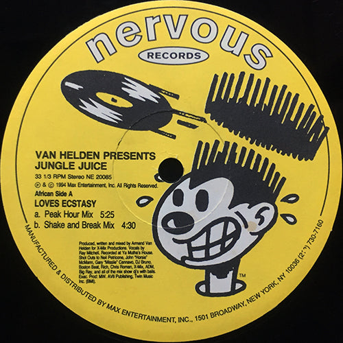 VAN HELDEN presents JUNGLE JUICE // LOVES ECSTASY (2VER) / EGYPTIAN MAGICIAN (2VER)