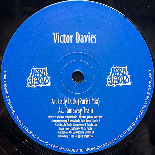 VICTOR DAVIES // LADY LUCK (PURIST MIX) / (AFRO GIGOLO MIX) / RUNAWAY TRAIN / GIGOLO BEATS