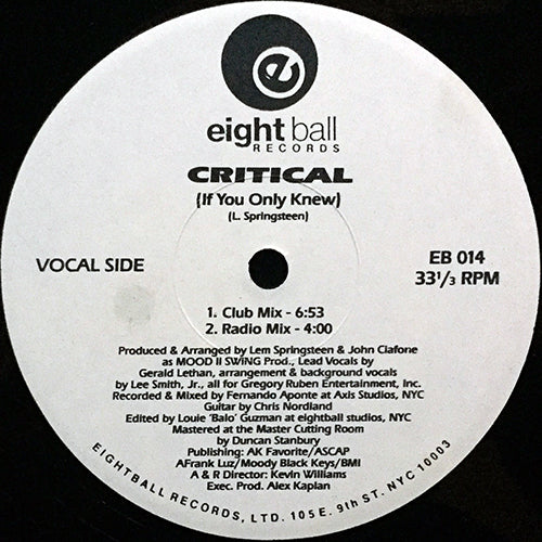WALL OF SOUND feat. GERALD LETHAN // CRITICAL (IF YOU ONLY KNEW) (4VER)