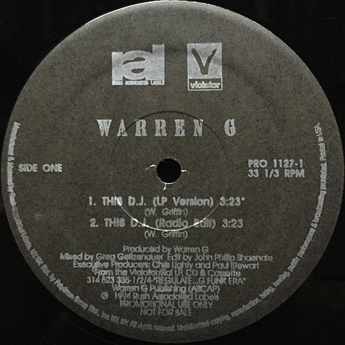 WARREN G // THIS DJ (4VER) / REGULATE (REMIX)