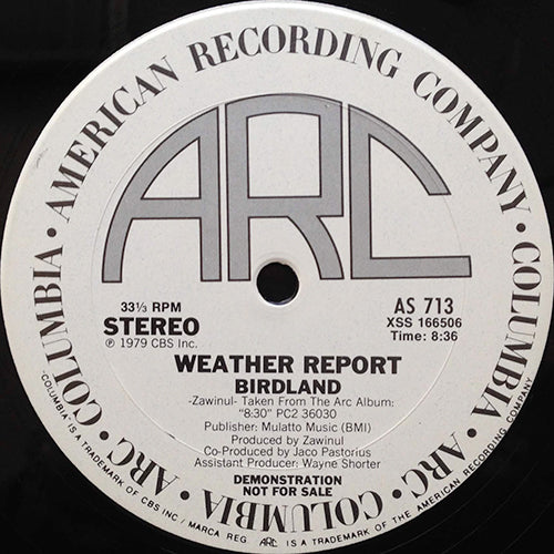 WEATHER REPORT // BIRDLAND (LIVE) (8:36) / BROWN STREET (LIVE) (6:55)