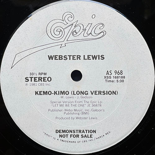 WEBSTER LEWIS // KEMO-KIMO (5:30/3:40)