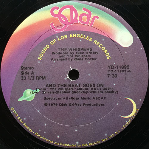 WHISPERS // AND THE BEAT GOES ON (7:30) / CAN YOU DO THE BOOGIE (6:07)