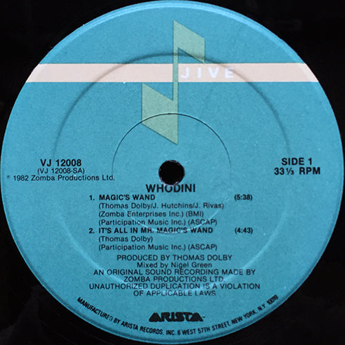 WHODINI // MAGIC'S WAND (5:38) / (SPECIAL EXTENDED MIX) (11:27) / IT'S ALL IN MR. MAGIC'S WAND (4:43)