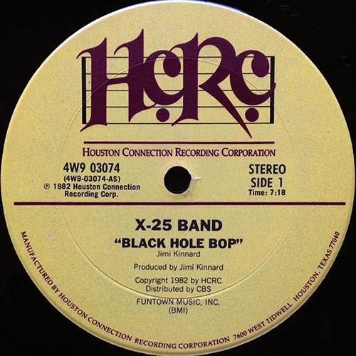 X-25 BAND // BLACK HOLE BOP (7:18) / JAM IT (6:12)