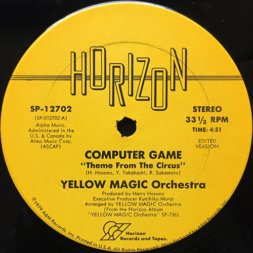 YELLOW MAGIC ORCHESTRA // COMPUTER GAME (4:51) / YELLOW MAGIC (TONG POO) ( 6:17)