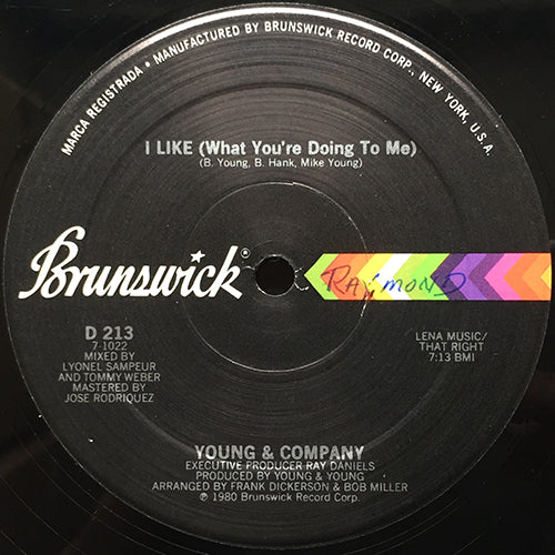 YOUNG & COMPANY // I LIKE (WHAT YOU'RE DOING TO ME) (7:13) / INST (7:13)