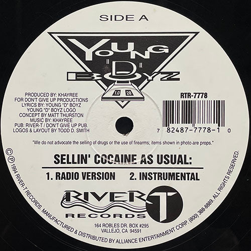 YOUNG "D" BOYZ // SELLIN' COCAINE AS USUAL (2VER) / MAC GOD (2VER)