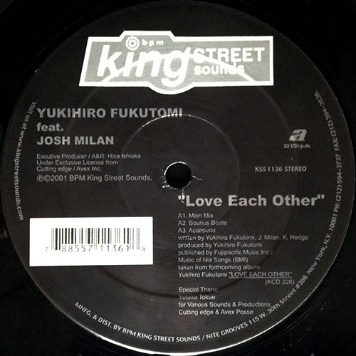YUKIHIRO FUKUTOMI feat. JOSH MILAN // LOVE EACH OTHER (3VER) / PLAY BACK (2VER)