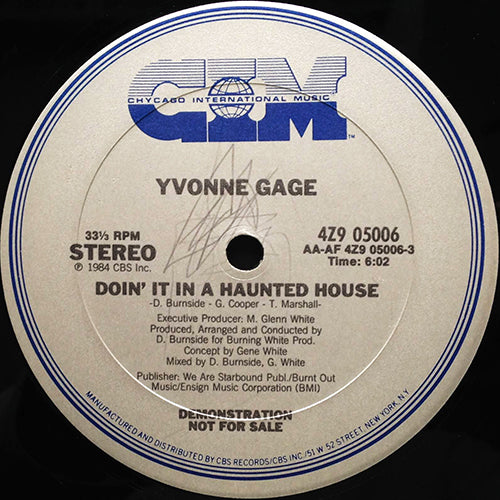 YVONNE GAGE // DOIN' IT IN A HAUNTED HOUSE (6:02) / INST (5:22)