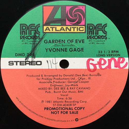 YVONNE GAGE // GARDEN OF EVE (6:36/3:40)