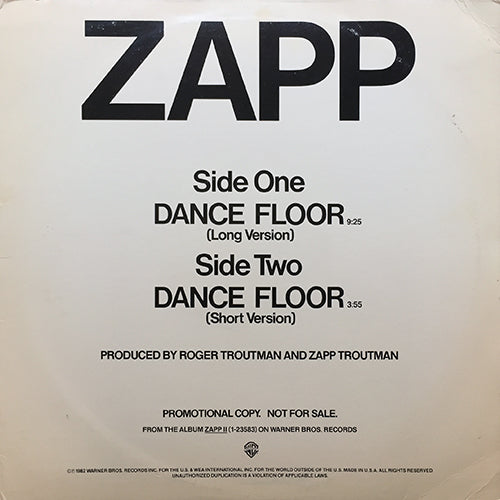 ZAPP // DANCE FLOOR (9:25/3:55)