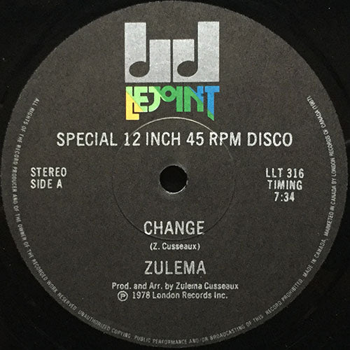 ZULEMA // CHANGE (7:34) / HANGING ON TO A MEMORY (3:55)