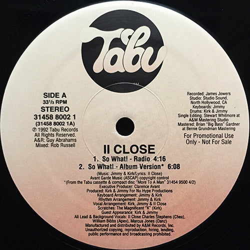 II CLOSE (2 CLOSE) // SO WHAT (5VER)