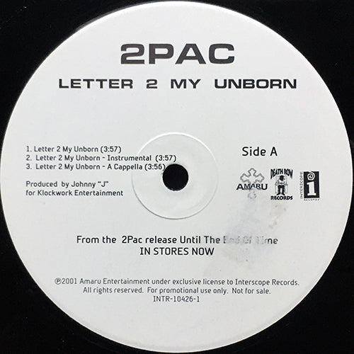 2 PAC // LETTER 2 MY UNBORN (3VER) / NIGGAZ NATURE (REMIX) feat. LIL MO (4VER)