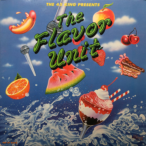V.A. (FLAVOR UNIT / LORD ALIBASKI / APACHE / LAKIM SHABAZZ) // 45 KING presents THE FLAVOR UNIT (LP) inc. FLAVOR UNIT ASSASSINATION SQUAD / LYRICS IN MOTION / I FEEL LIKE FLOWING / TOP GUN / PASSIN' THE MIC / WHAT IT TAKES TO BE A RAPPER etc