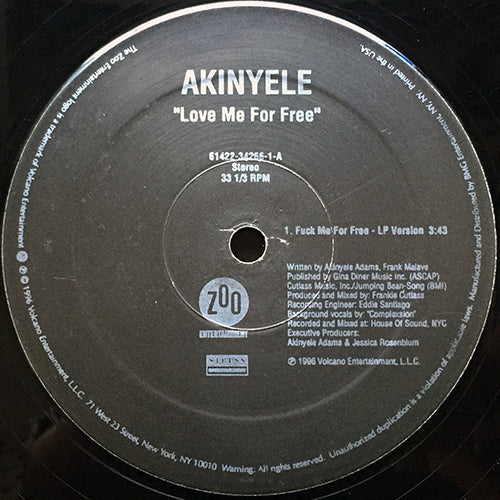 AKINYELE // LOVE ME FOR FREE (2VER) / FUCK ME FOR FREE