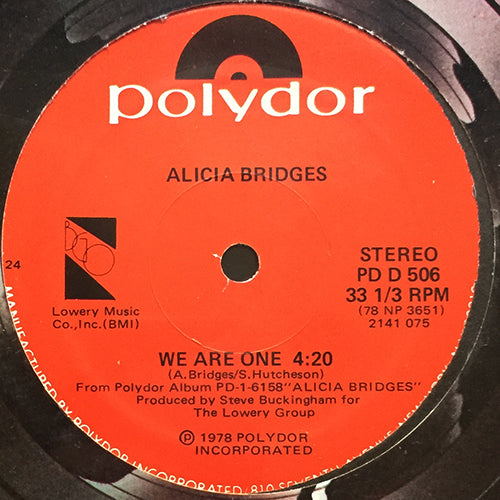 ALICIA BRIDGES // BODY HEAT (5:20) / WE ARE ONE (4:20)