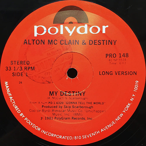 ALTON MCCLAIN & DESTINY // MY DESTINY (6:03/3:50)