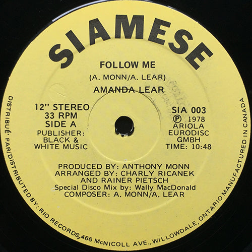 AMANDA LEAR // FOLLOW ME (SPECIAL DISCO MIX) (10:48)