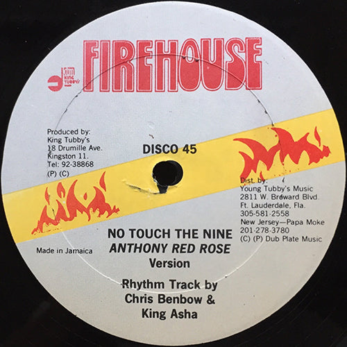 ANTHONY RED ROSE / TINGA STEWART // NO TOUCH THE NINE / DRY UP YOUR TEARS