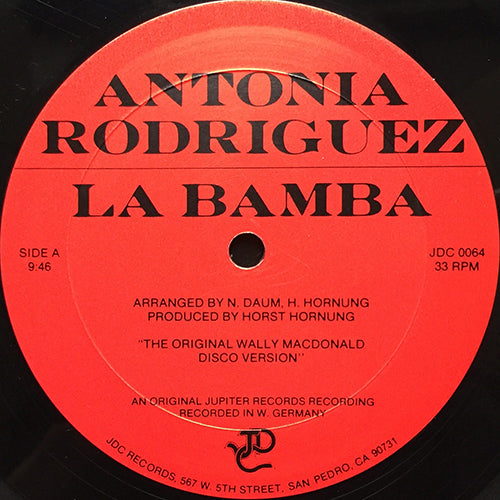 ANTONIA RODRIGUEZ / DEE D. JACKSON // LA BAMBA (9:46) / S.O.S. (LOVE TO THE RESCUE) (MEGAMIX) (4:02)