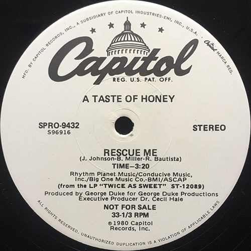 A TASTE OF HONEY // RESCUE ME (3:20)